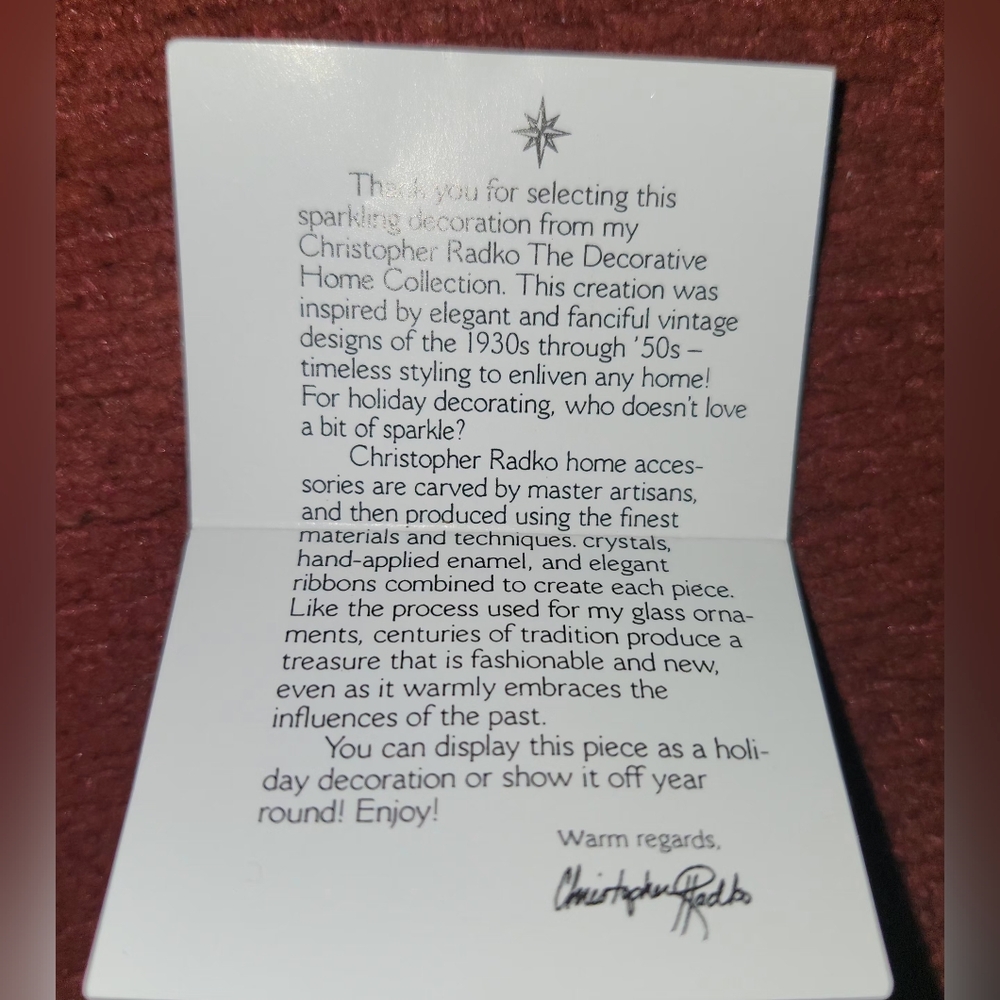 Christopher Radko Multicolor Ornament - Picture 8 of 8